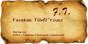 Fazekas Tibériusz névjegykártya
